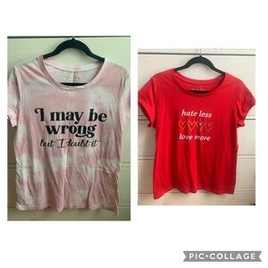 Women’s Wound Up Graphic-Statement Tees- Tie Dye Pink & Red. Size XXL (19)